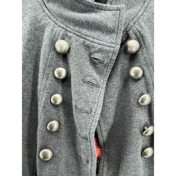 Ivy Jane Gray Military Button Jacket Women's Size XS - Picture 3 of 8